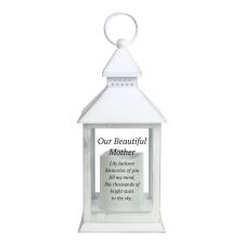 Personalised Memorial White Lantern